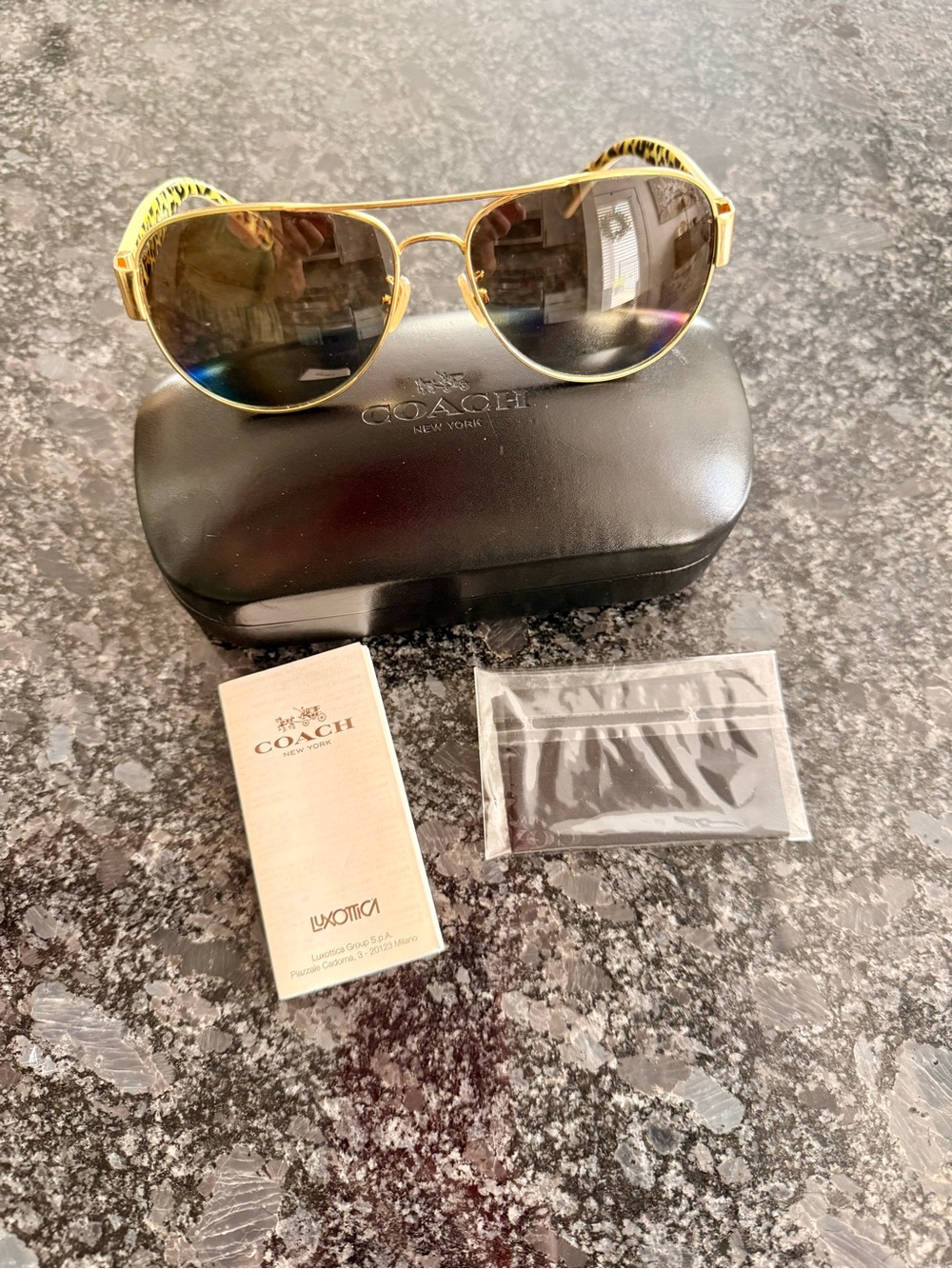 SOLD on Vinted - Coach Gold Aviator Sunglasses, Brown Gradient Lenses